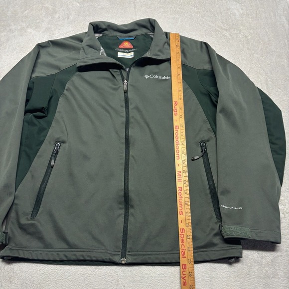 COLUMBIA Jacket OMNI-WIND Block‎ OMNI-HEAT Mens M Breathable Windproof Green - Picture 7 of 8